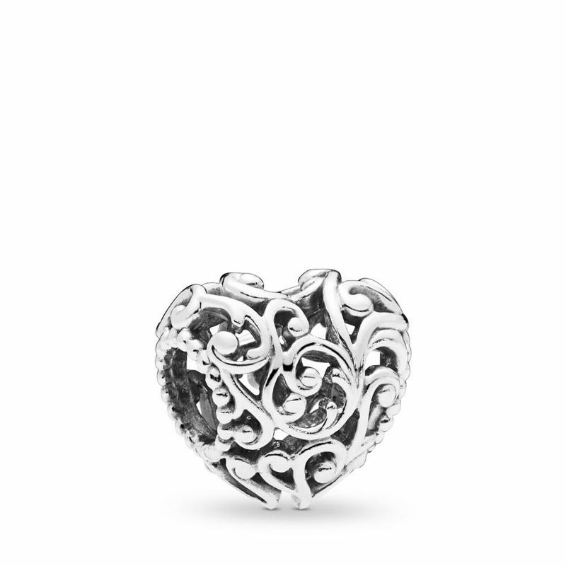 Pandora Regal Heart Charm - Sterling Silver - Canada | OV8162KV